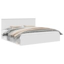  Sengestamme med hodegjerde Hvit 200 x 200 cm Massiv furu