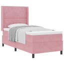  Sengebunn med madrass Rosa 90x190 cm Fløyel