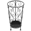 Be Basic Paraplystativ gammeldags stil metall 26x46 cm svart  