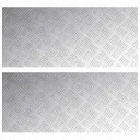  Sjekkplater 2 pcs sølv 90 x 40 cm Aluminium