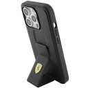 Ferrari Hardcase Grip Stand til iPhone 15 Pro - Svart med Metalllogo