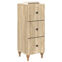 vidaXL Skuffeskap Sonoma eik 33 x 34,5 x 90 cm Konstruert tre