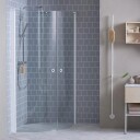 INR Iconic Nordic Rooms Dusjhjørne Linc Niagara Lav Modell H180cm - 90x90cm Krom / Klart Glass