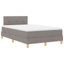 Box Spring Seng med Madrass Taupe 120x200 cm Stoff 3338913