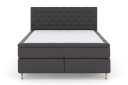 Select No 5 Komplett Sengepakke 180x200 Fast/Medium Latex   Mørkegrå/Gull