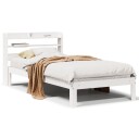  Sengeramme med hodegavl hvit 90x200 cm heltre furu 3306783