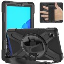 Samsung Galaxy Tab A7 Lite Heavy Duty 360 Deksel med Håndrem Svart