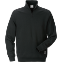 Fristads Sweatshirt Med Kort Dragkedja 7607 Sm Svart S
