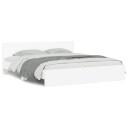 vidaXL Sengeramme med sengegavl hvit 200x200 cm 8721012246720