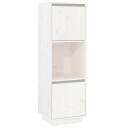vidaXL Highboard hvit 38x35x117 cm heltre furu