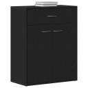  Serviesskap med skuff Svart 60 x 30 x 75 cm Konstruert tre
