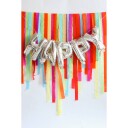 Folieballong 'Happy' (sølv, 36 cm)
