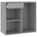 vidaXL Sminkeskap grå sonoma 80x40x75 cm konstruert tre