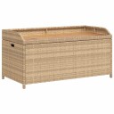 Oppbevaringsbenk beige 100x50x52 cm polyrotting og akasie