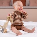 Bluum Strik Strikkesett Genser og bleiebukse striper - garnpakke i Bluum Soft Merino Ull
