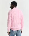 Gant Kabelstrikket genser med half-zip CALIFORNIA PINK XS
