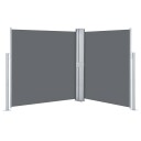 vidaXL Uttrekkbar sidemarkise 140x600 cm antrasitt
