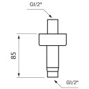 Tapwell Fl271-085 Taknedløp L85mm Oksiderende Kobber