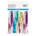 Unique Party Partytuter Metallic Flerfargede med Frynser 8-pakning 93429