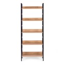 Selgro Reol loft høyt 5 hyller metall MDF ModernHome Svart