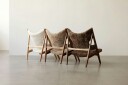 Audo Copenhagen Knitting Loungestol Eik / Saueskinn Curly Nature