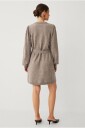 Ellos Collection   Strikket kjole med puffermer   Beige