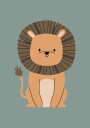 Cute Lion Illustration Plakat Plakat / 40x50cm