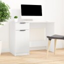 vidaXL Skrivebord hvit 100x50x75 cm konstruert tre