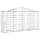 vidaXL Gabionkurver buede 4 stk 200x50x100/120 cm galvanisert jern