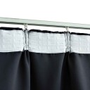 vidaXL Lystette gardiner med kroker 2 stk antrasitt 140x245 cm