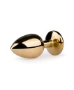 EasyToys: Metal Butt Plug No. 1 with Crystal, small, gull/clear