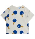 Mini Rodini Table Tennis Aop Ss Tee   Cream   128/134