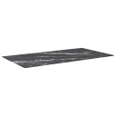  Bordplate svart 120x65 cm 8 mm herdet glass med marmor design