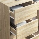  Sonoma Eik Skrivebord Sonoma eik Sponplate Medium Oppbevaring