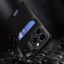 Hurtel Leather Stand Case Veske Til Iphone 14 Kort Lommebokdeksel Med Stativ Sort