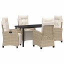 5 Delers Hagedining Sett Beige Poly Rotting