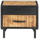 vidaXL Nattbord 40x40x35 cm grovt mangotre