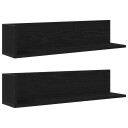  Veggskap 2 stk svart 75x16,5x16,5 cm konstruert tre 8721158650634