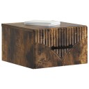  Vegghengt Nattbord med skuff 2 pcs Røkt Eik 34,5 x 33 x 20 cm