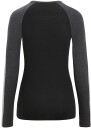 Icebreaker Women's 125 Zoneknit™ Long Sleeve Crewe S, Jet Heather/Black/Metro Heather/Cb