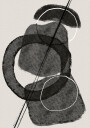Monochrome Circles Plakat / 50x70cm
