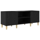  Plateskap Svart Eik 121 x 38 x 48 cm Konstruert tre