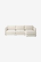 Nord Komfort   Sofa Darwin 2 seter med sjeselong   Hvit