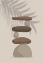 Harmony 2 Zen Balancing Stones and Shadow Plakat Plakat / 30x40cm