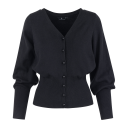 Indra Cardigan Black XL Baloon sleeved cardigan