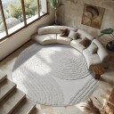 Runde tepper   Jovie Natural Cotton Shaggy offwhite Størrelse: Ø 200 cm