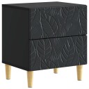  Nattbord 2 pcs Svart 43 x 34,5 x 48 cm Konstruert tre