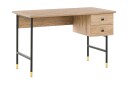Skrivebord Maryneal 120 cm med Oppbevaring 2 Skuffer   Lyst Tre