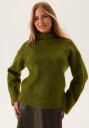 Selected Slfmira Mohair Ls Knit High-Neck Green L