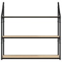  Vegghylle 3 etasjer sonoma eik 80x21x78,5 cm konstruert tre 8721012126169